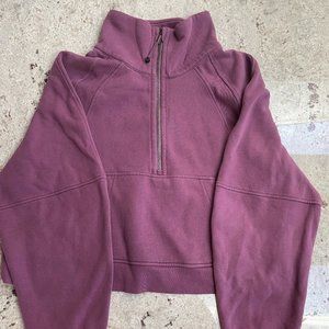 Lululemon Scuba Oversized Funnel Neck Half-Zip in Vintage Plum - XL/XXL